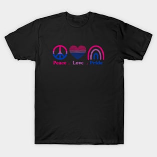 Bisexual Peace Love Pride T-Shirt